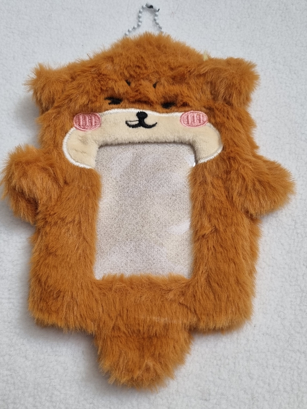 Plush Bear Frame Kids Toy - Brown Faux Fur Picture Holder